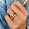 Diamond Trio Personalized Ring Stack